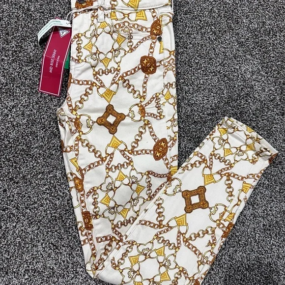Guess Chain Pattern Stretchy Jeans – Size 25 – Never Worn - Picture 2 of 3